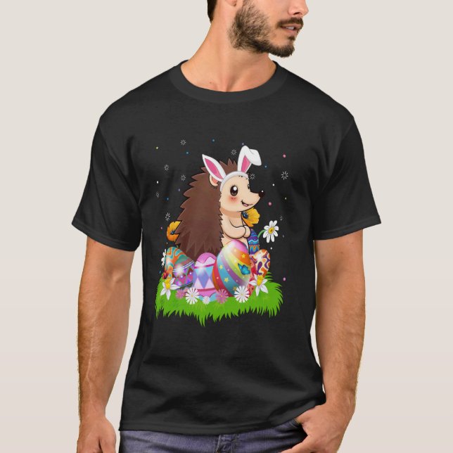 Påskäggsjakt Igelkott Kaninöron Igelkott Påsk T Shirt (Framsida)