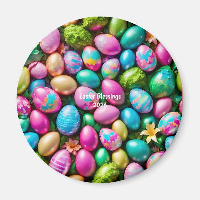 ~ Påskäggsmagnet ~ Flerfärgad ~ Magnet (Framsidan)