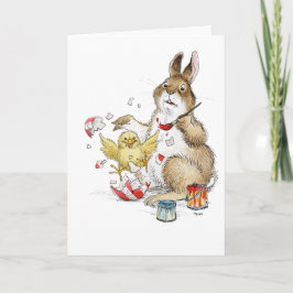 Påskäggsmålning överraskningskort! kort