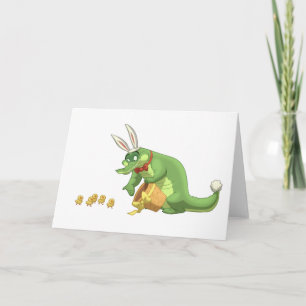 Påskalligatorkort (tom insida) helgkort