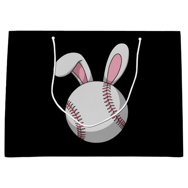 Påskbaseboll Bunny Cute Kaninöron (Framsidan)