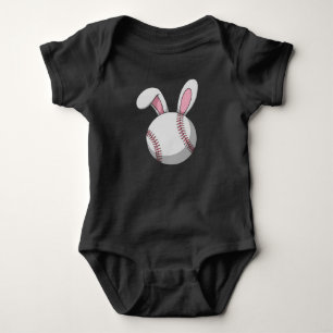 Påskbaseboll Bunny Söta Kaninöron T Shirt
