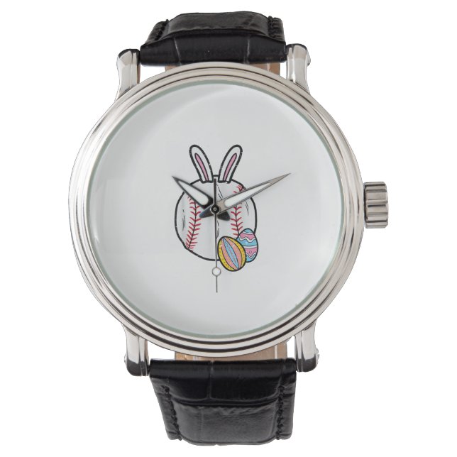 Påskbaseboll Bunny Sport Män Pojkar Barn Småbarn Armbandsur (Framsida)