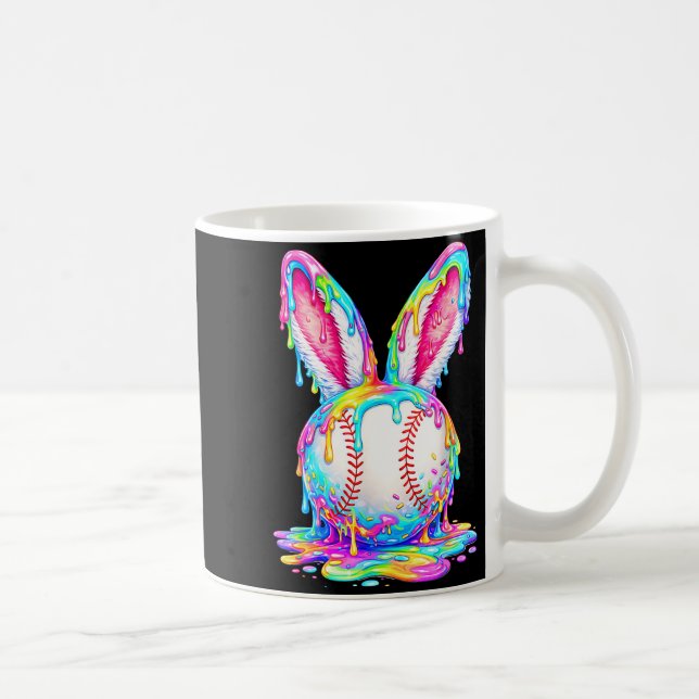 Påskbaseboll Dropp Påskkanin Pojkar Barn Kaffemugg (Höger)