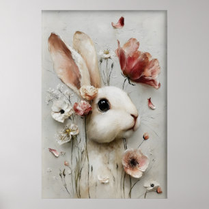 Påskblomma Kanin Tryck, Vårkanin Poster