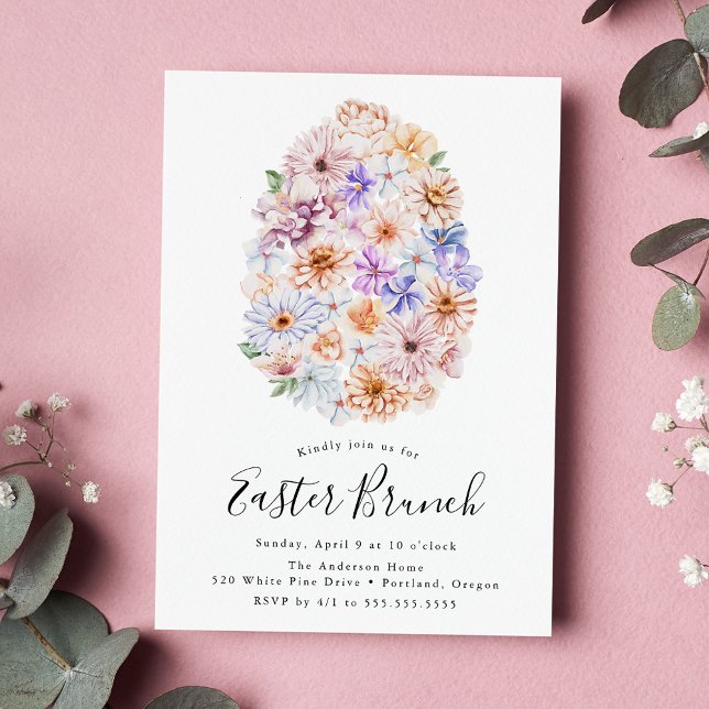 Påskblommor Påskägg Påskbrunch Inbjudningar (Skapare uppladdad)