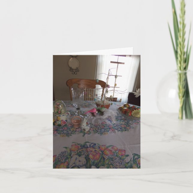 Påskbordinställning, välsignelser helgkort (Framsida)