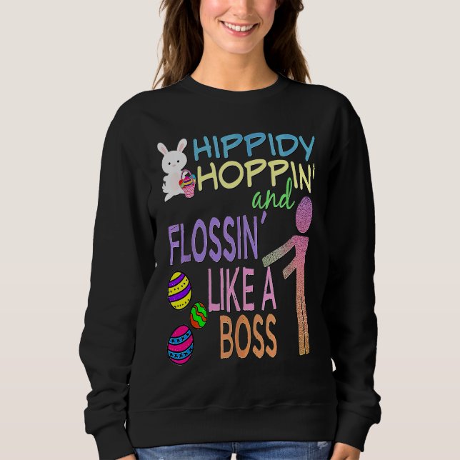 Påskbossen Kanin & Dekorerade Ägg T Shirt (Framsida)