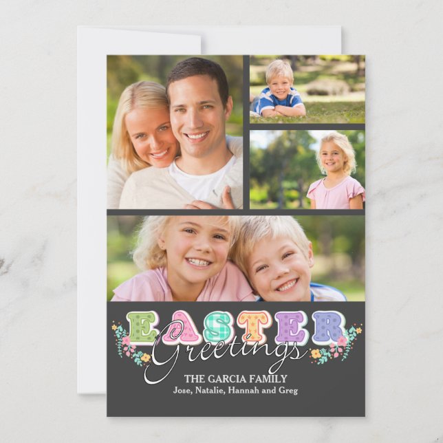 Påskbrev Fyra Fotokort Julkort (Framsida)
