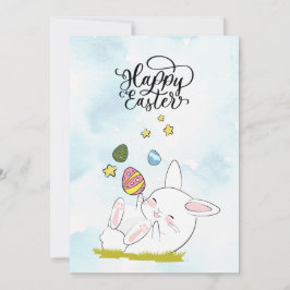 Påskbrunch & äggsökning | Söta kanin påskägg Inbjudningar
