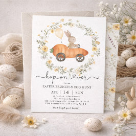 Påskbrunch & äggsökning | Vildblomma Kanin Inbjudningar