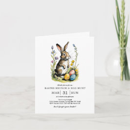 Påskbrunch & äggsökning | Wildflower Bunny Inbjudan