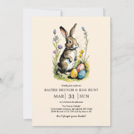 Påskbrunch & äggsökning | Wildflower Bunny Inbjudningar