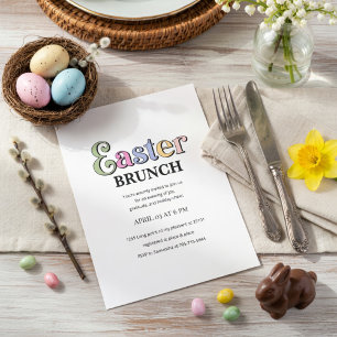 Påskbrunch-inbjudan Modern Elegant Vår Inbjudningar