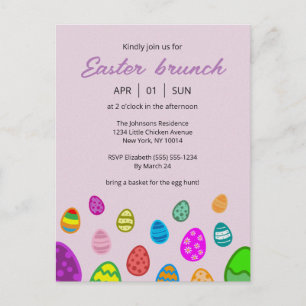 Påskbrunch Inbjudan Vykort