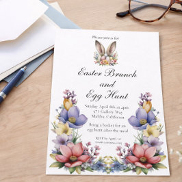 Påskbrunch och äggsökning Blommor Inbjudningar