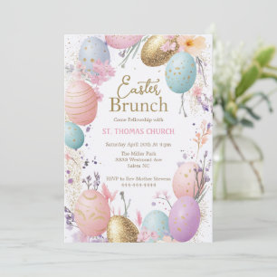 Påskbrunch, påskfest, påskjaktbrunch inbjudningar