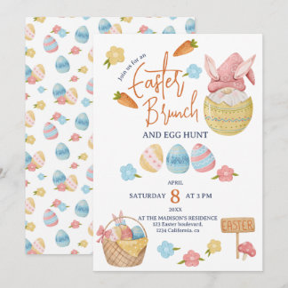 Påskbrunchägg Gnome Vattenfärg Inbjudningar