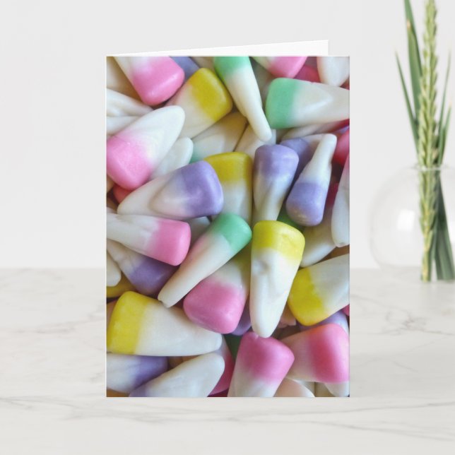 Påskcandy corn helgkort (Framsida)