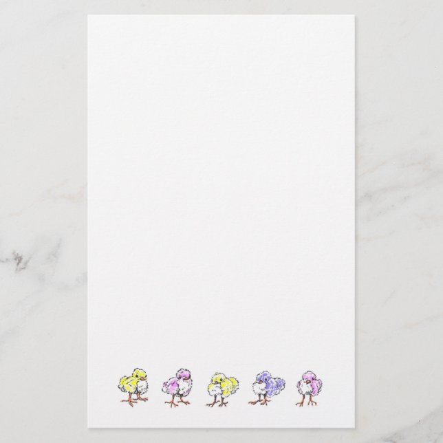 Påskchickbrevpapper Brevpapper (Framsida)