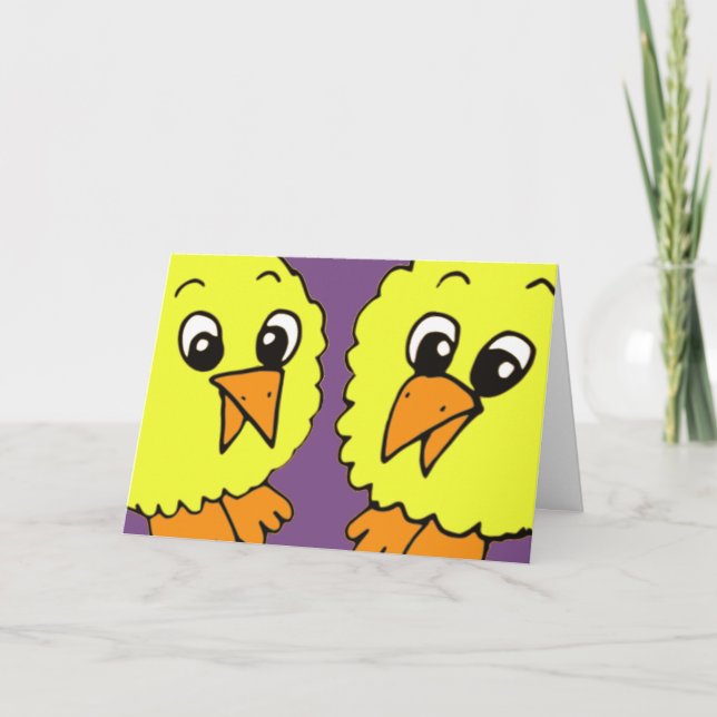Påskchicktecknad Kort (Framsida)