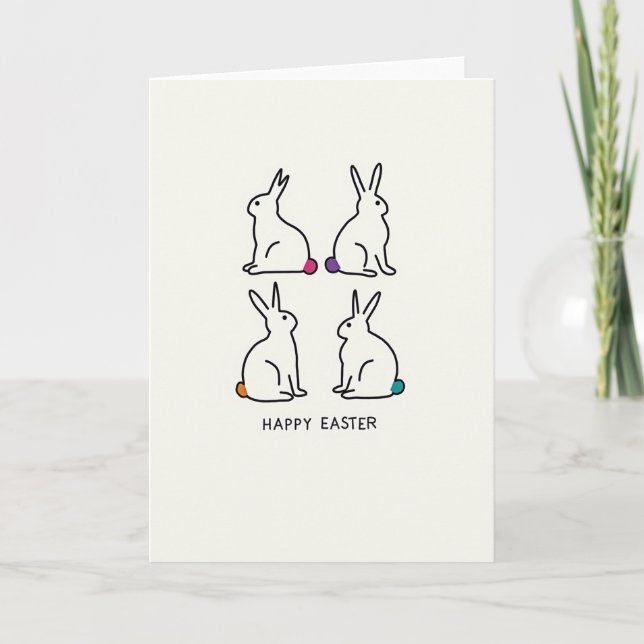 Påskcirkel Svans Art Card Kort (Framsida)