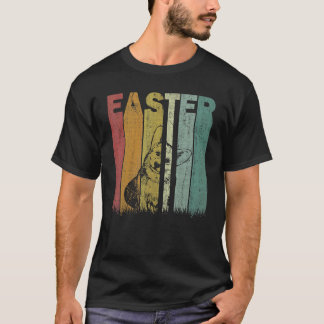 Påskdag Corgi Hund Retro Grafisk Rolig Påsk Ko T Shirt