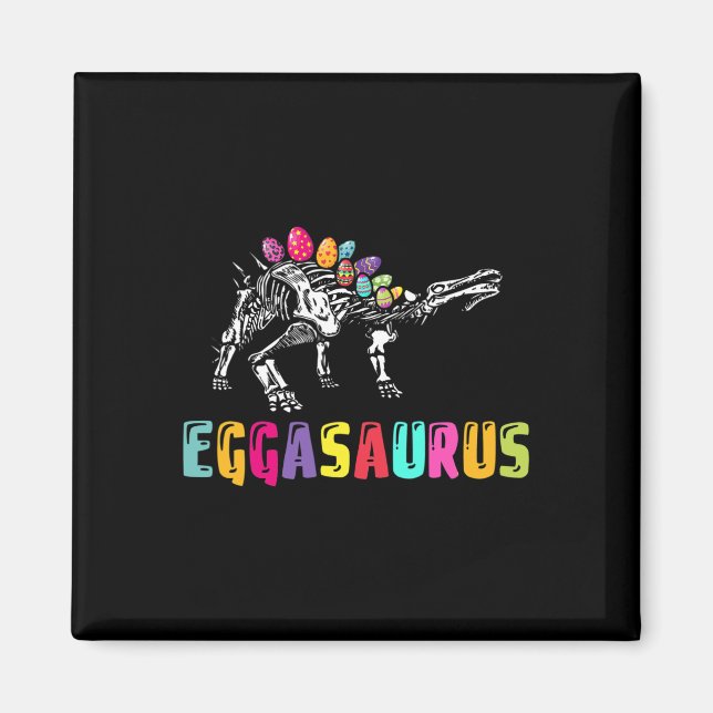 Påskdag Dino - Eggasaurus Stegosaurus Ägg Dinos Magnet (Framsidan)