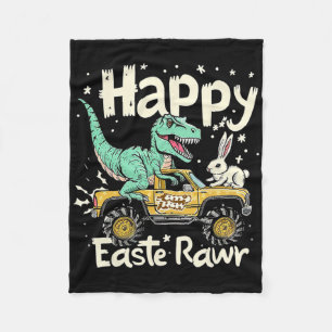 Påskdag Dinosaur Rolig Glad Eastrawr T Rex Påsk Fleecefilt