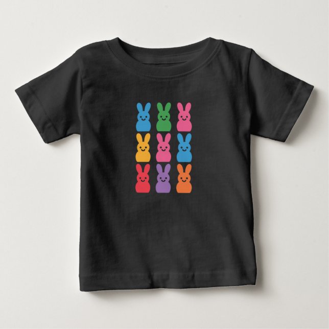 Påskdag Kanin Ägg Rutmönster Leopard T Shirt (Framsida)