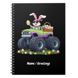 Påskdag Kanin Körande Monster Truck Ägg Barn Anteckningsbok