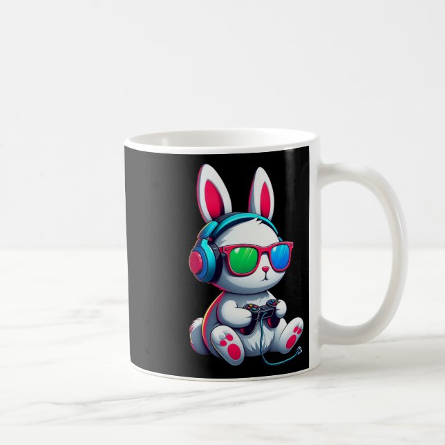 Påskdag Kanin Spelare Video Spel Pojkar Män Barn  Kaffemugg (Höger)