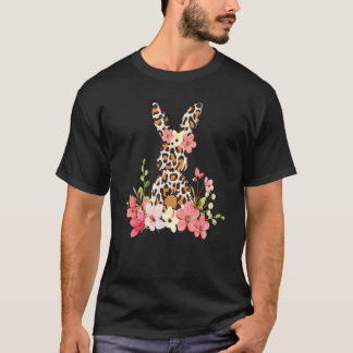 Påskdag Leopard Kanin Grafisk Tee Kvinnor Flickor