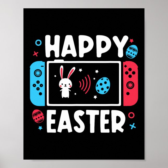 Påskdag Pojke Gamer Tröja TV-spel Kontroll  Poster (Framsidan)