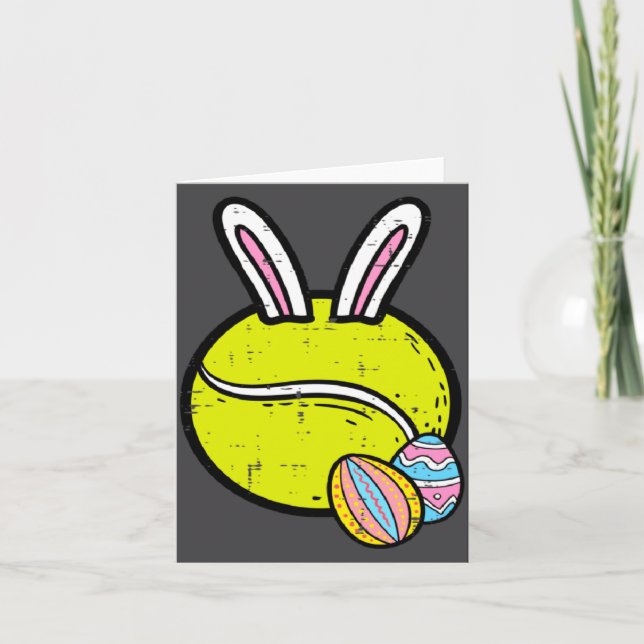 Påskdag Tennisboll Kanin Kort (Framsida)
