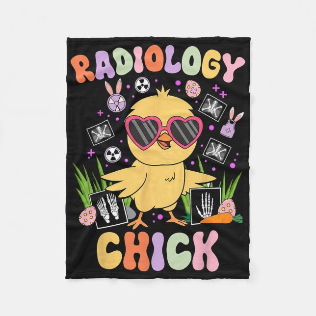 Påskdagen Radiologi Chick Rad Tech Radiolog Ägg Fleecefilt (Framsidan)