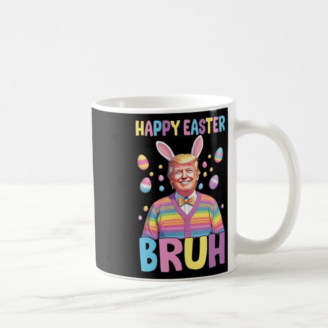 Påskdagen Rolig kanin Bunny Glad påsk Tr Kaffemugg (Höger)