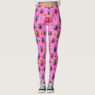 PÅSKEÄGG ~ Blommig Rosa 3D ~ Leggings