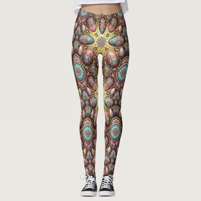 PÅSKEÄGG ~ Pastell 3D ~  Leggings (Framsida)