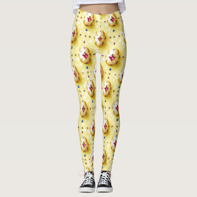 PÅSKEÄGG ~ Ruby Gul 3D ~  Leggings (Framsida)