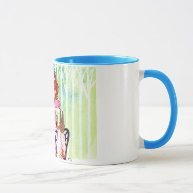 Påsken oavbrutet tjata frunch med liten flicka mugg (Höger)