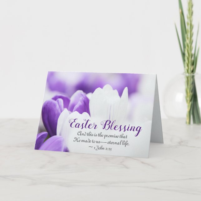 Påsken som välsignar 2:25 1John detta, är Löftet Kort (Framsida)