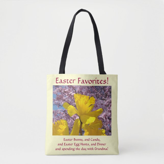 Påskfavoriter Totebag Narcissblommor Glad Tygkasse (Framsida)