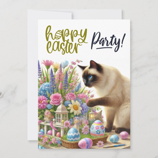 Påskfest för kattälskare inbjudningar (Framsida)