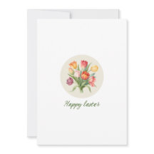 Påskfestinbjudan med blommotiv