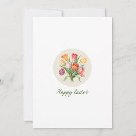 Påskfestinbjudan med blommotiv inbjudningar
