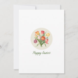 Påskfestinbjudan med blommotiv inbjudningar