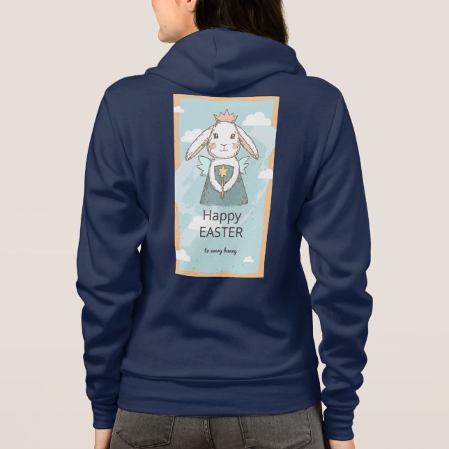 Påskfesttema söt kanindesign t shirt (Baksida)