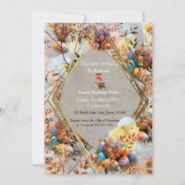 Påskfirande födelsedagsfirande inbjudningar