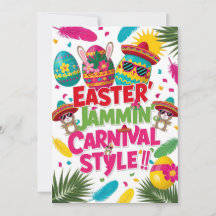 "Påskfirande Karneval" Popup-lyckönskningskort